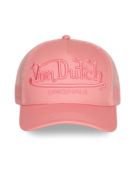 Casquette Homme Von Dutch Baseball Logo Brodé Rose VD/1/CB/EMB/05