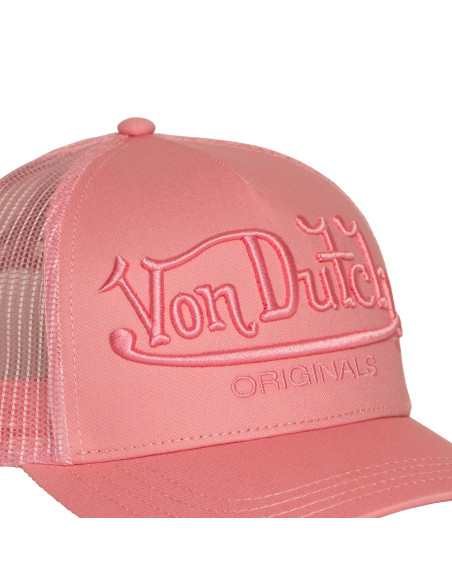 Casquette Homme Von Dutch Baseball Logo Brodé Rose VD/1/CB/EMB/05
