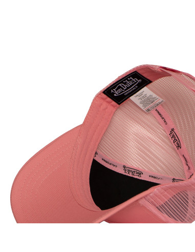 Casquette Homme Von Dutch Baseball Logo Brodé Rose VD/1/CB/EMB/05