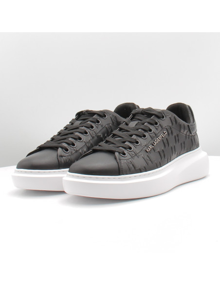 Baskets Homme Karl Lagerfeld Kore Monogram Emboss Lo Noir KL56549K-000