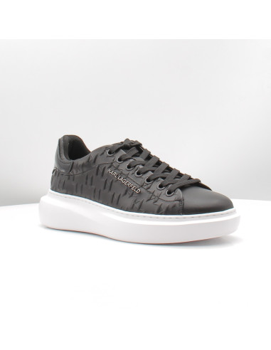 Baskets Homme Karl Lagerfeld Kore Monogram Emboss Lo Noir KL56549K-000