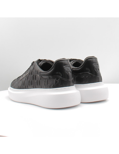 Baskets Homme Karl Lagerfeld Kore Monogram Emboss Lo Noir KL56549K-000
