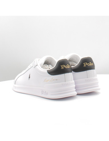 Baskets Homme Ralph Lauren Heritage Court Blanc Noir 809P13083001