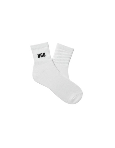 Lot 2 Chaussettes Femme UGG Quinlin Logo Quarter Blanc Noir 1171623-WBLC