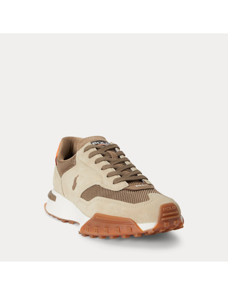 Baskets Homme Ralph Lauren Eldridge Beige Marron 809P15702001