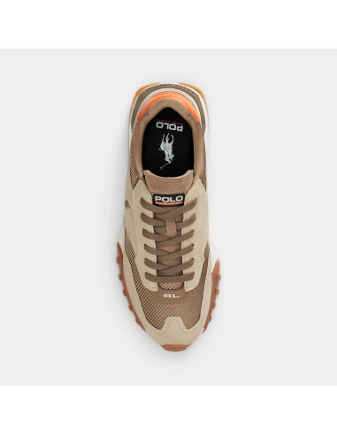 Baskets Homme Ralph Lauren Eldridge Beige Marron 809P15702001