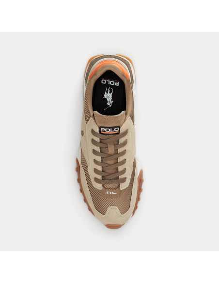 Baskets Homme Ralph Lauren Eldridge Beige Marron 809P15702001