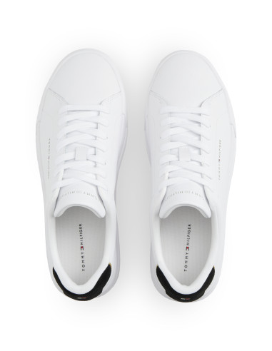 Baskets de ville Homme Tommy Hilfiger TH Court Blanc Noir FM05367-0K7