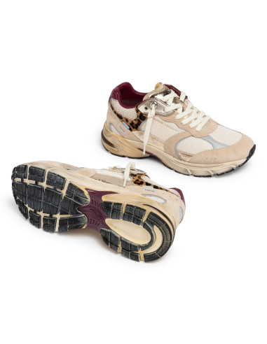 Baskets de ville Femme Crime London Fugitive 9094 Beige Léopard
