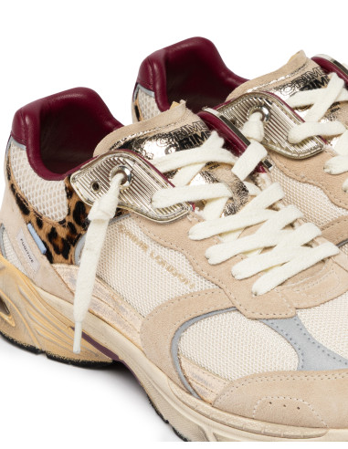 Baskets de ville Femme Crime London Fugitive 9094 Beige Léopard