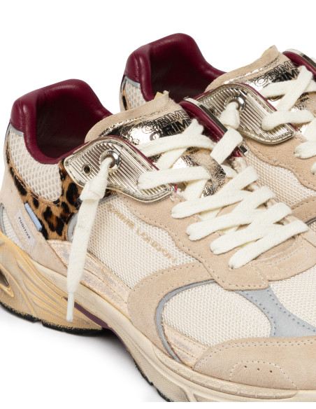 Baskets de ville Femme Crime London Fugitive 9094 Beige Léopard