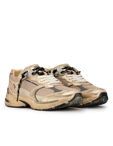 Baskets de ville Femme Crime London Fugitive 9094 Doré Beige