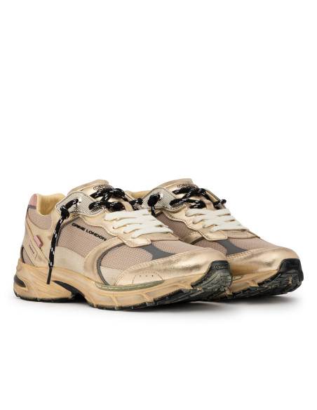 Baskets de ville Femme Crime London Fugitive 9094 Doré Beige