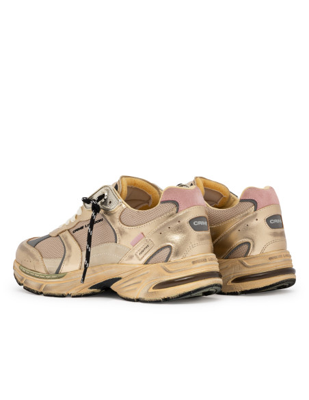 Baskets de ville Femme Crime London Fugitive 9094 Doré Beige