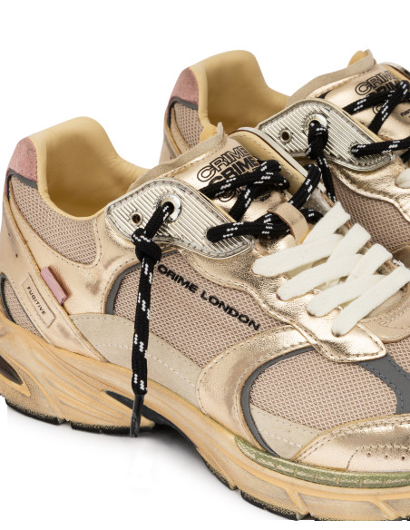 Baskets de ville Femme Crime London Fugitive 9094 Doré Beige
