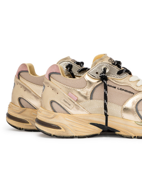 Baskets de ville Femme Crime London Fugitive 9094 Doré Beige