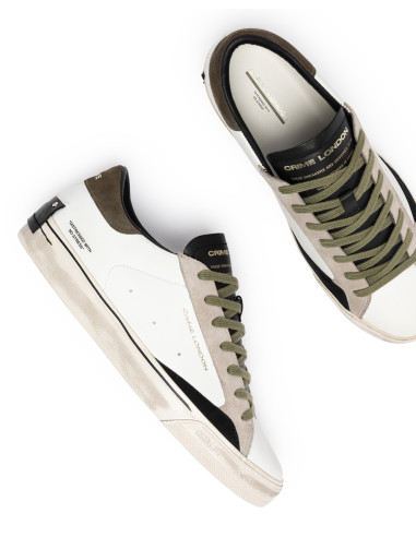 Baskets de ville Homme Crime London Distressed 2.0 Blanc Kaki