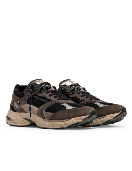 Baskets de ville Homme Crime London Fugitive 9094 Marron Noir