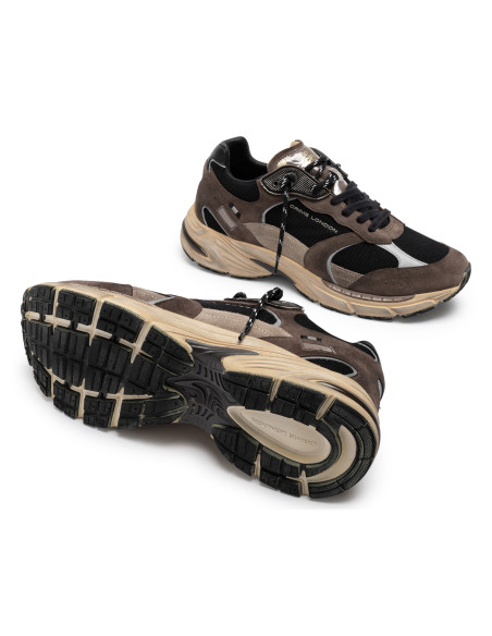 Baskets de ville Homme Crime London Fugitive 9094 Marron Noir