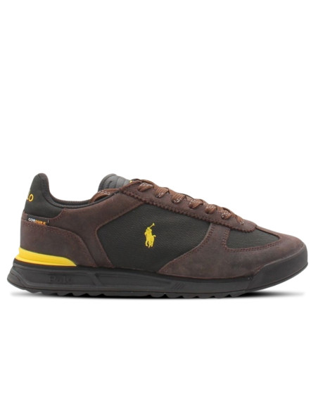Baskets Homme Ralph Lauren Varick Marron Noir 809P15680002