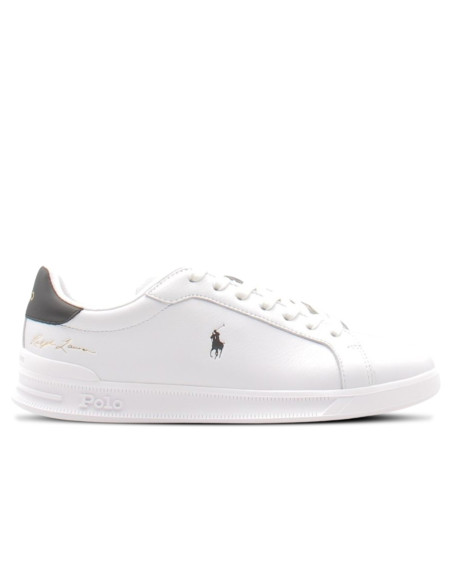 Baskets Homme Ralph Lauren Heritage Court Blanc Noir 809P13083001