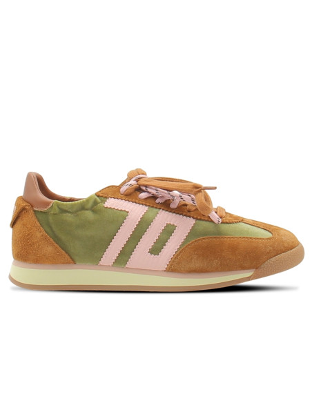 Baskets Femme Back 70 Rocket Velvet Camel Vert 108035-000076