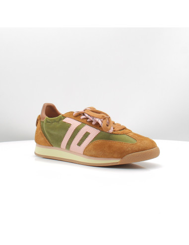Baskets Femme Back 70 Rocket Velvet Camel Vert 108035-000076