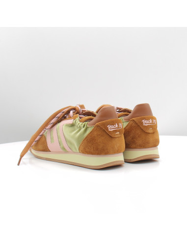 Baskets Femme Back 70 Rocket Velvet Camel Vert 108035-000076