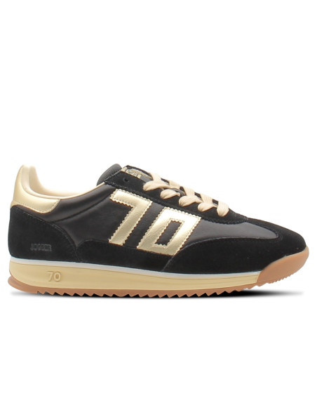 Baskets Femme Back 70 Jogger Nappa Noir/Gold – 108009-000209