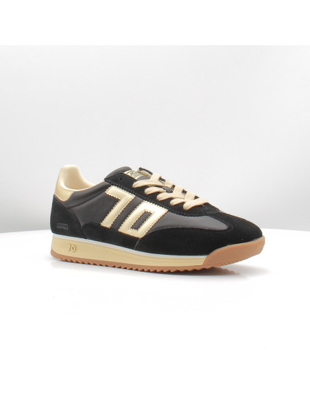 Baskets Femme Back 70 Jogger Nappa Noir/Gold – 108009-000209