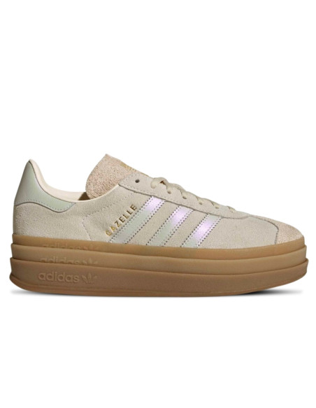 Sneakers femme Adidas Gazelle Bold W beige gum IH6782