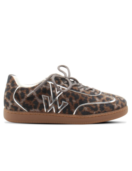 Baskets Femme Vanessa Wu Aura Initials Silver Léopard – BK2945AG