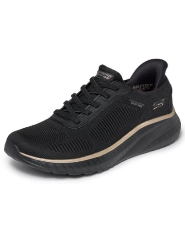 Skechers BOBS Squad Chaos Femme Black Gold | Hylton