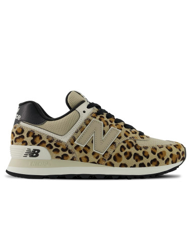 New Balance 574 Femme Stoneware Linen – Sneakers Léopard