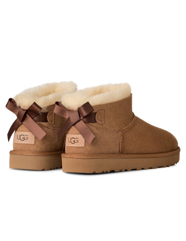 Boots Femme UGG Ultra Mini Bailey Bow Chestnut – 1185491-CHE