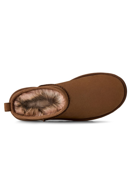 Boots Femme UGG Classic Ultra Mini Nubuck Marron – 1184556-DKC