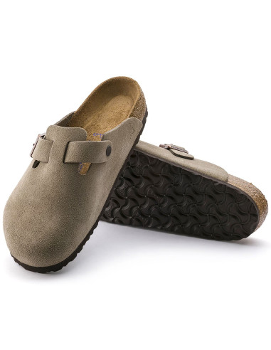 Birkenstock Boston Femme Daim Taupe | Hylton