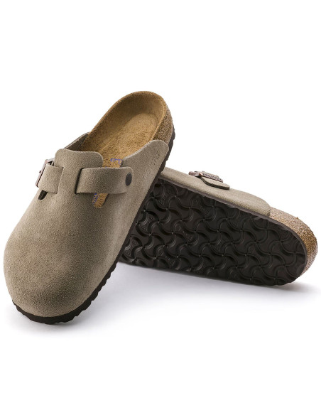 Birkenstock Boston Femme Daim Taupe | Hylton