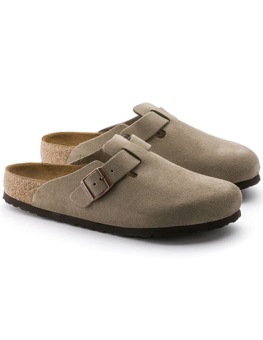 Birkenstock Boston Femme Daim Taupe | Hylton