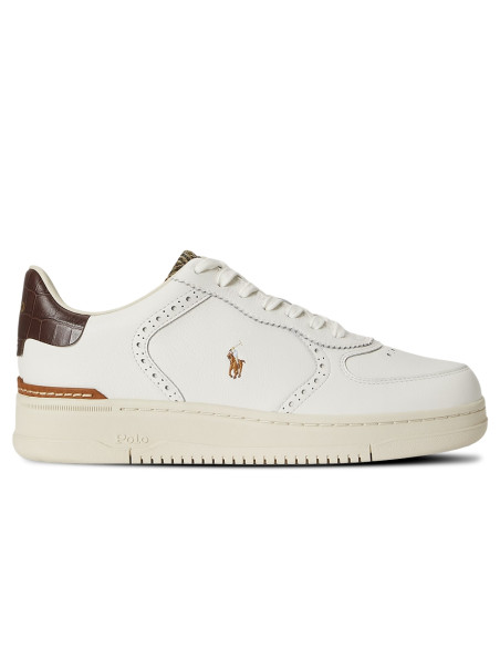 Polo Ralph Lauren Master Court Homme White Brown | Hylton