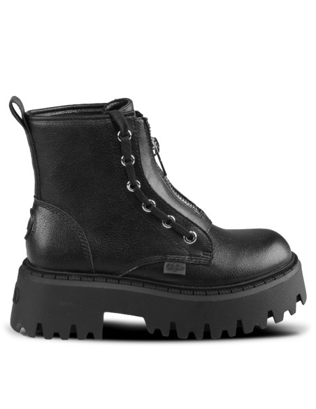 Buffalo Aspen Front Zip Vegan Nappa Black Femme | Hylton