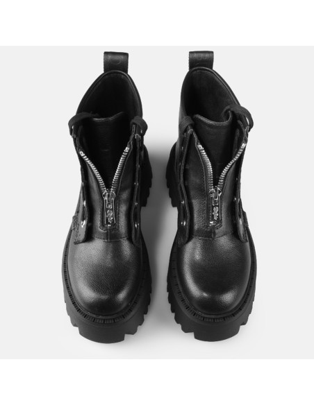 Buffalo Aspen Front Zip Vegan Nappa Black Femme | Hylton