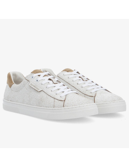 Schmoove Sparkle Sneaker Homme Cracked White Beige