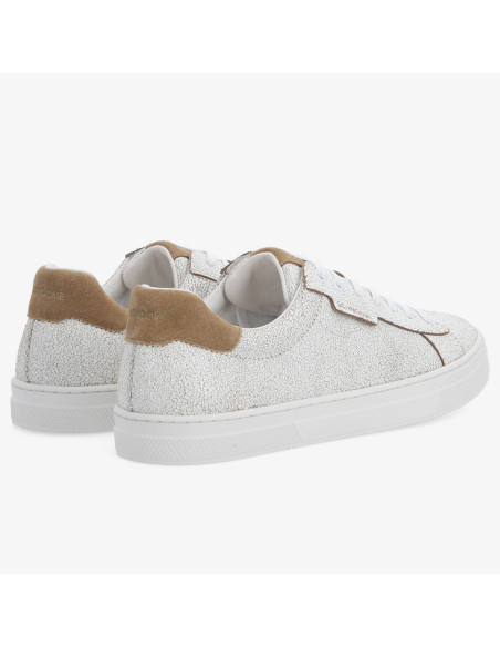 Schmoove Sparkle Sneaker Homme Cracked White Beige