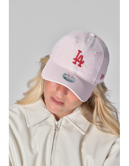 Casquette Mixte New Era Dodgers League Essential Beige Rouge 60915833