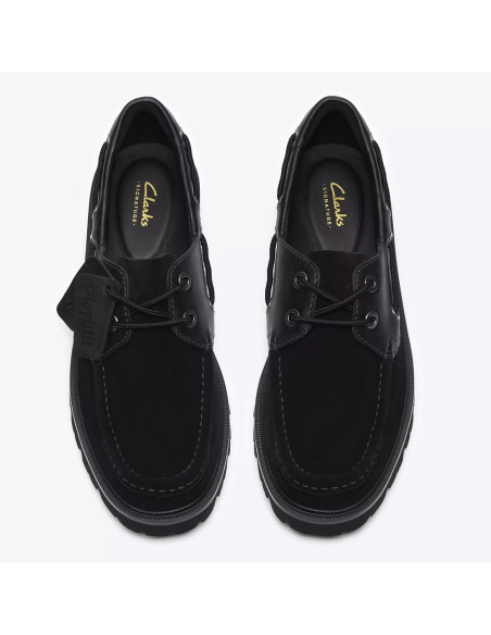 Clarks Cleyhill Boat Homme Black Suede | Hylton