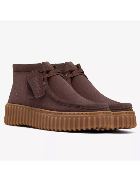 Clarks Torhill Moss Femme Dark Brown Suede | Hylton