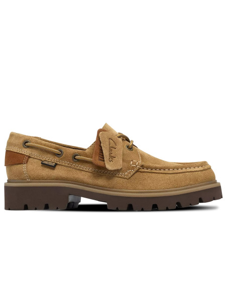 Clarks Cleyhill Boat Homme Wheat Suede | Hylton