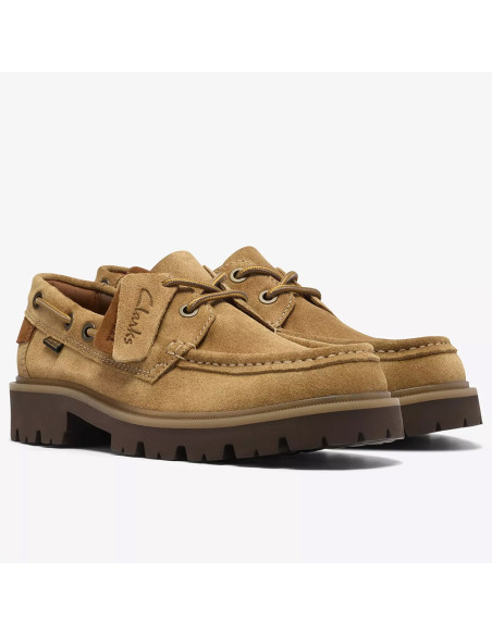Clarks Cleyhill Boat Homme Wheat Suede | Hylton