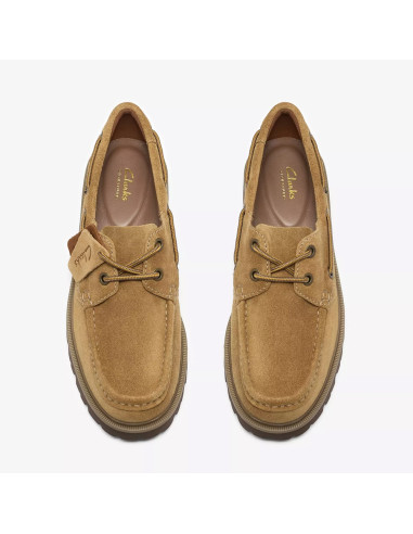 Clarks Cleyhill Boat Homme Wheat Suede | Hylton